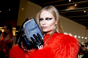 Backstage at Versace RTW Fall 2017