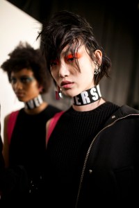 Backstage at Versus Versace RTW Fall 2017