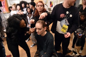 Backstage at Vfiles RTW Fall 2017