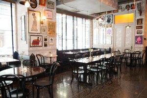 The restaurant's interior.