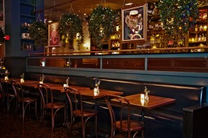 The restaurant's interior.