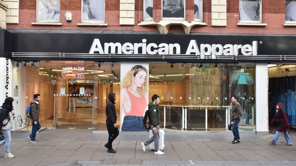 American Apparel shop on Oxford Street closed down and empty.American Apparel shop closed down on Oxford Street, London, UK. - 26 Dec 2016.