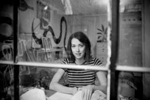 Angelica Hicks in her apartment.
