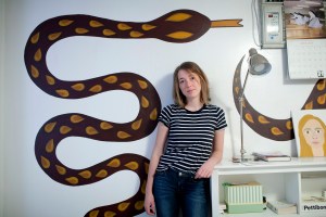 Angelica Hicks in her apartment.