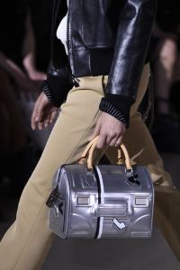 Silver is the color of the season — and at Louis Vuitton, this small doctor bag had sterling appeal with its functional shape and its lustrous finish.