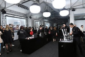 At the Dior backstage party