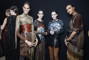 Backstage at Balmain RTW Fall 2017