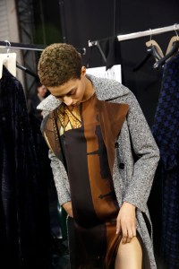 Backstage at Akris RTW Fall 2017