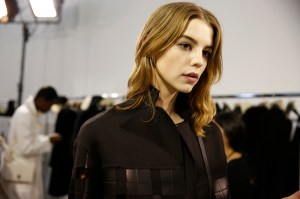 Backstage at Akris RTW Fall 2017