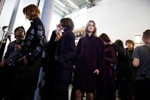 Backstage at Akris RTW Fall 2017