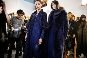 Backstage at Akris RTW Fall 2017