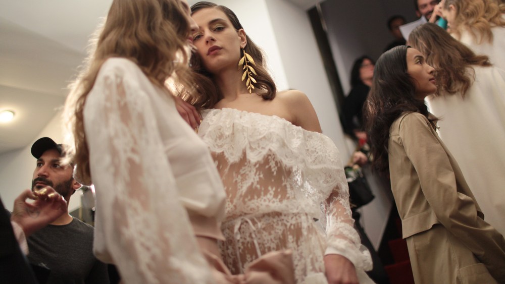 Backstage at Alexis Mabille RTW Fall 2017
