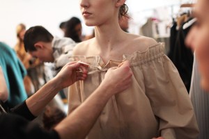 Backstage at Anne Sofie Madsen RTW Fall 2017