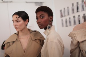 Backstage at Anne Sofie Madsen RTW Fall 2017