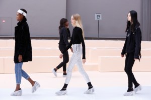 Backstage at Chloé RTW Fall 2017