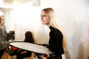 Backstage at Chloé RTW Fall 2017