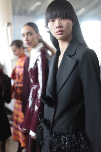 Backstage at Ellery RTW Fall 2017