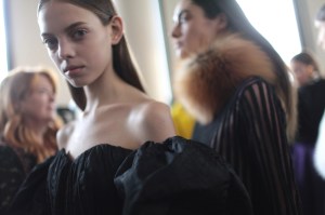 Backstage at Ellery RTW Fall 2017