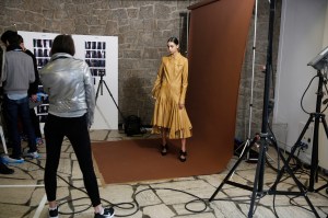 Backstage at Loewe RTW Fall 2017