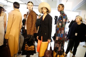 Backstage at Loewe RTW Fall 2017