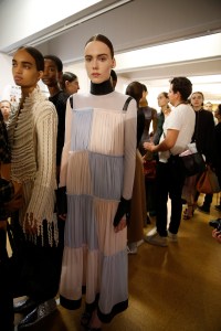 Backstage at Loewe RTW Fall 2017