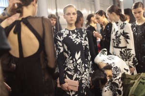 Backstage at Rochas RTW Fall 2017