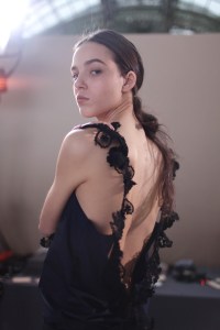 Backstage at Sacai RTW Fall 2017
