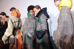 Backstage at Sacai RTW Fall 2017