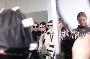Backstage at Sacai RTW Fall 2017