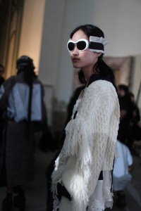 Backstage at Sacai RTW Fall 2017