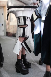 Backstage at Sacai RTW Fall 2017