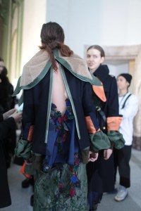 Backstage at Sacai RTW Fall 2017