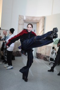 Backstage at Sacai RTW Fall 2017