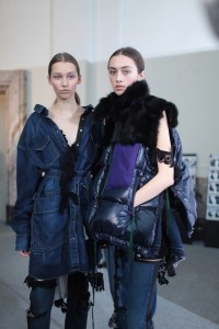 Backstage at Sacai RTW Fall 2017