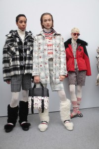 Backstage at Moncler Gamme Rouge RTW Fall 2017
