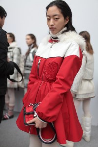 Backstage at Moncler Gamme Rouge RTW Fall 2017