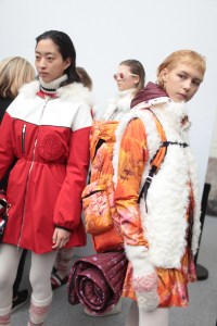 Backstage at Moncler Gamme Rouge RTW Fall 2017
