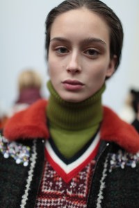Backstage at Moncler Gamme Rouge RTW Fall 2017