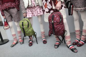 Backstage at Moncler Gamme Rouge RTW Fall 2017