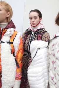 Backstage at Moncler Gamme Rouge RTW Fall 2017
