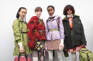 Backstage at Moncler Gamme Rouge RTW Fall 2017