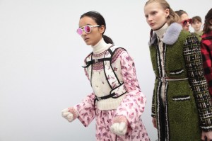 Backstage at Moncler Gamme Rouge RTW Fall 2017