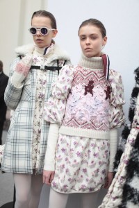 Backstage at Moncler Gamme Rouge RTW Fall 2017