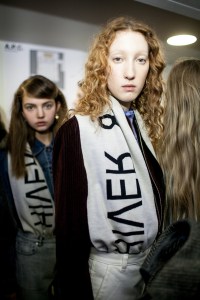 Backstage at A.P.C RTW Fall 2017