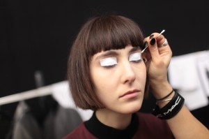 Backstage at Lutz Huelle RTW Fall 2017