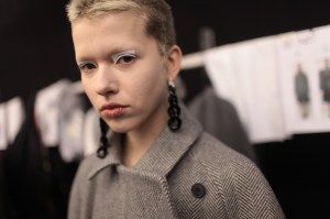Backstage at Lutz Huelle RTW Fall 2017