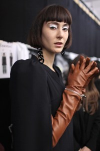 Backstage at Lutz Huelle RTW Fall 2017