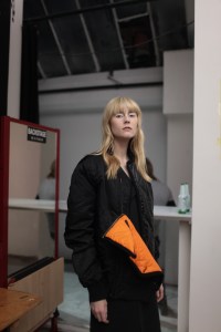 Backstage at Lutz Huelle RTW Fall 2017