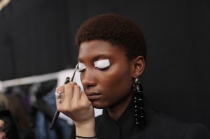 Backstage at Lutz Huelle RTW Fall 2017