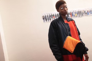 Backstage at Lutz Huelle RTW Fall 2017